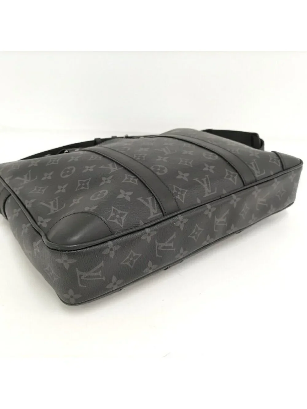 Louis Vuitton Porte Documents Voyage 2-Way Handbag Monogram Eclipse Black